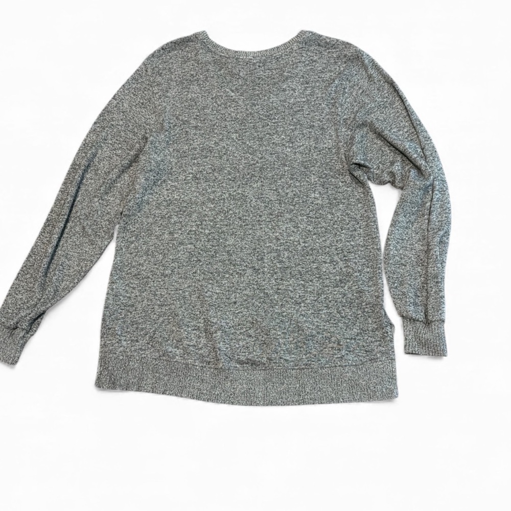 Anthropologie Saturday Sunday Gray V Neck Hacci Tunic Sweater Oversized Sz Small - Picture 5 of 9